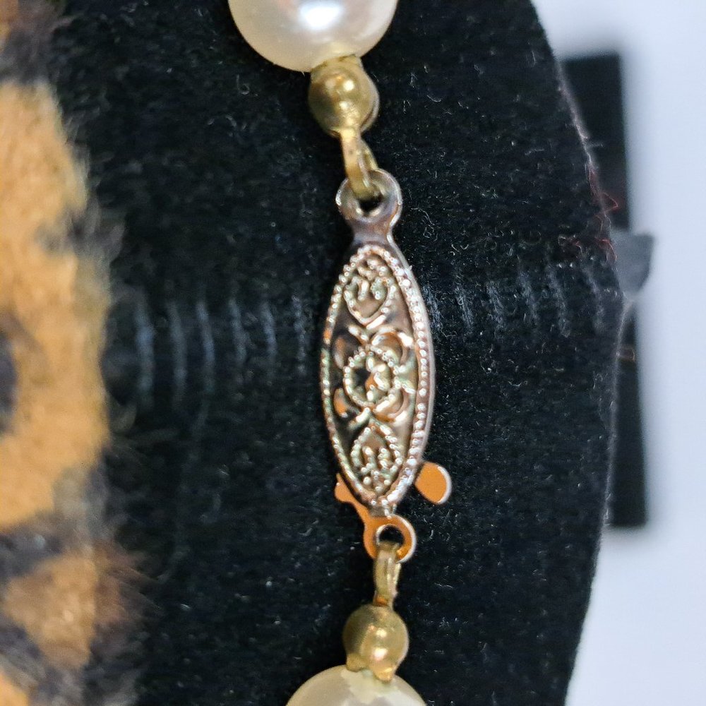 Vintage Roman Faux Pearls & Faux Pearl/Crystal Pendant Enhancer - Picture 11 of 16